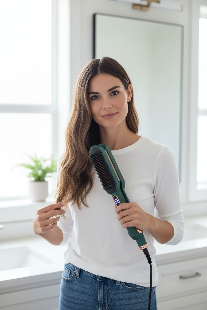 Cepillo plancha y ondulador 2 en 1